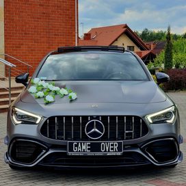 Nowy Mercedes CLA45s AMG Samochód do ślubu wesele auto ślub kierowca
