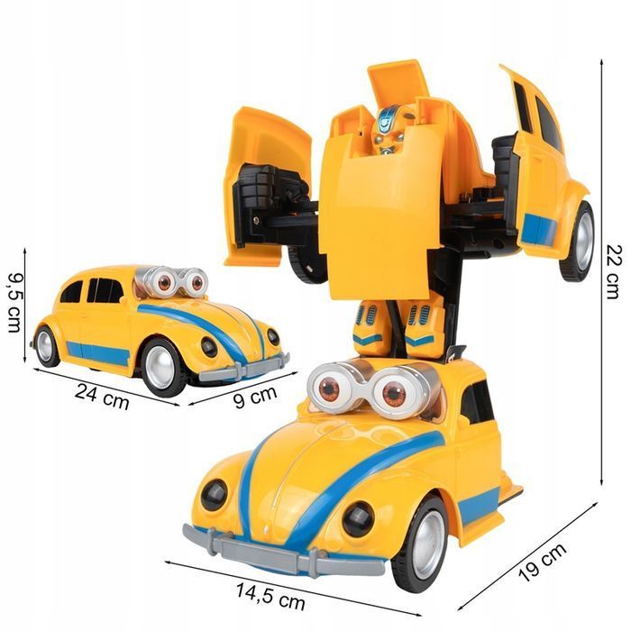 Auto Samochód Transformujące Transformers Garbus Robot Minionek