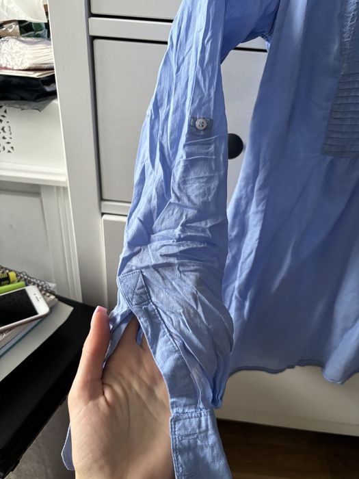 Niebieska bluzka stradivarius s