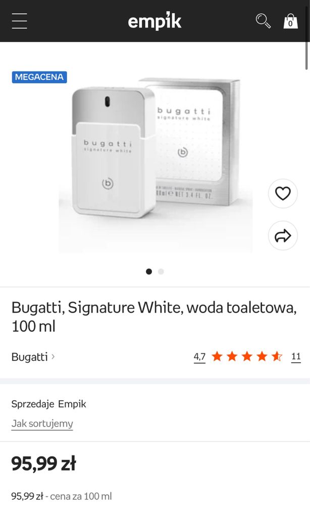 Perfumy Bugatti Signature White