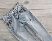 DSHE skinny xs /s spodnie jeans cyrkonie kryształki