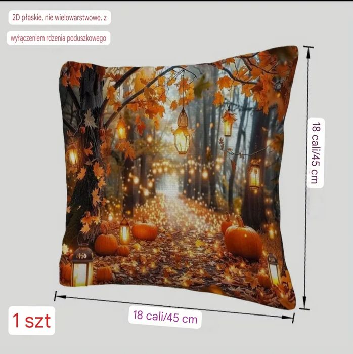 Poszewki na poduszki dwustronne. Rozmiar 45x45