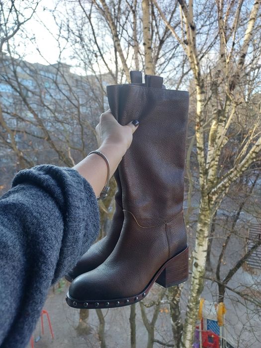 Сапоги чоботи казаки ботінки шкіряні Vitto rossi