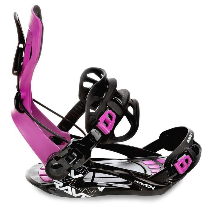 Szybkie wiązania snowboardowe Raven FT360 (black/fuchsia), M(39-42)