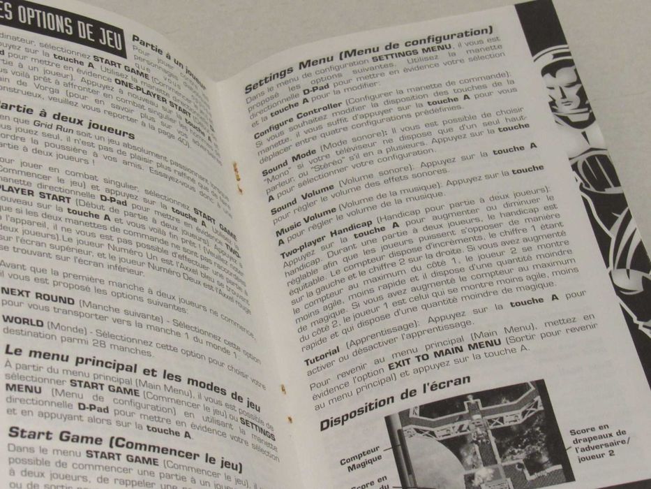 Caixa e manual Sega Saturn Grid Run