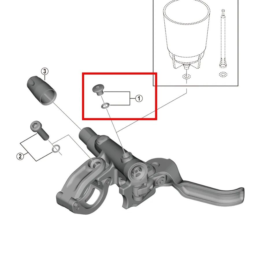 Śruba odpowietrzająca do hamulców klamkomenetek klamek  Shimano 10 mm