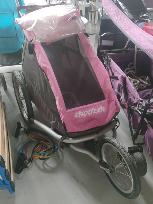 Croozer kid 1 przyczepka rowerowa wózek biegowy pink