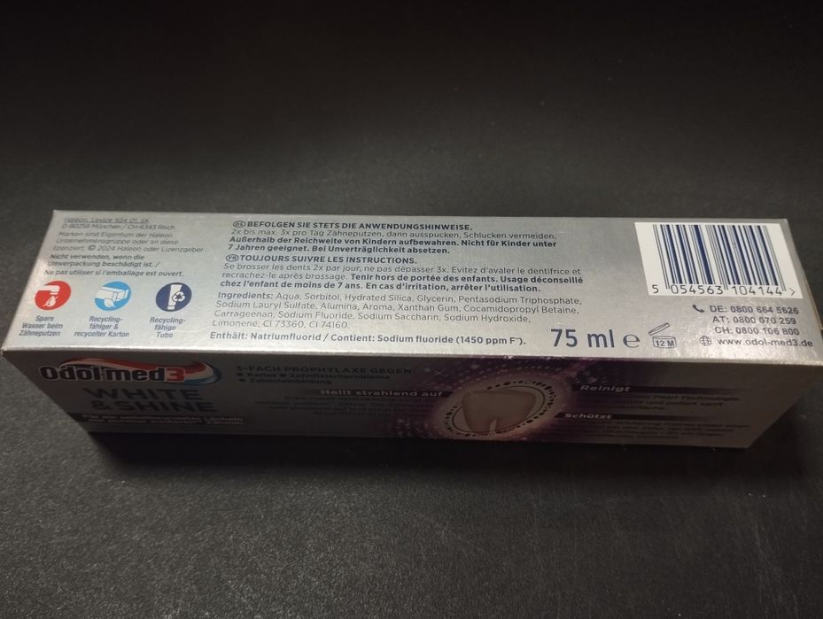 pasta do zębów odol med 3 dodająca olśniewającego blasku 75 ml