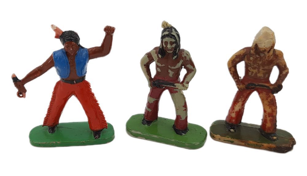 Stare kolekcjonerskie figurki indianie indianin PRL