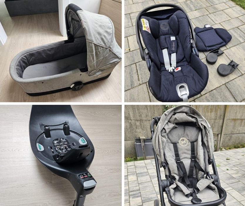 Zestaw Cybex Balios S 2w1, baza obrotowa, fotelik rozkładany Cybex