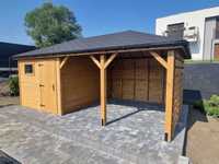 Altana ogrodowa z domkiem 3x6 Domek drewniany Altana PRODUCEN