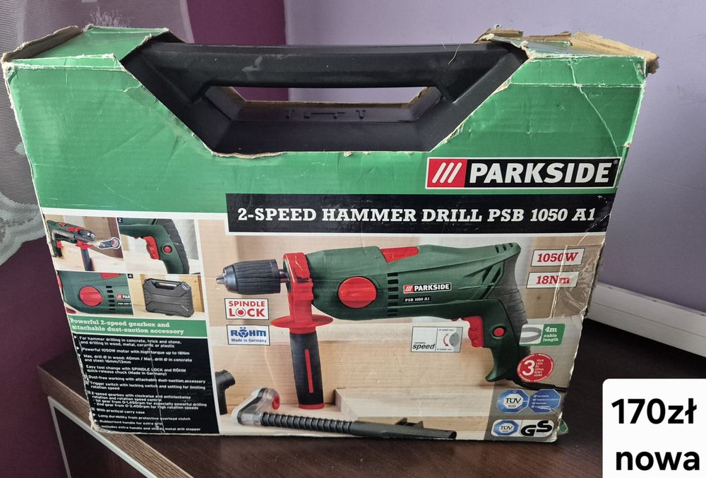 Udarowa wiertarka 2 biegowa Parkside PSB 1050 A1