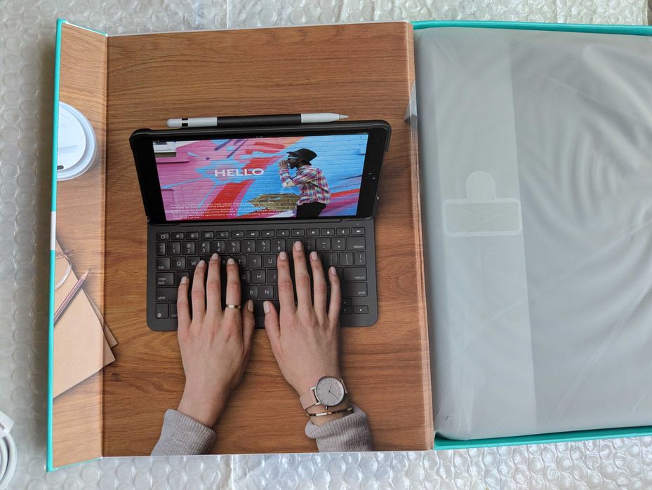 нова США logitech Slim Folio чохол - клавіатура для iPad 7 8 9 th gen