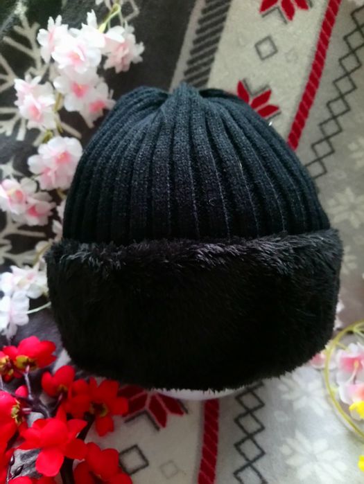 Czapka męska, damska zimowa ocieplana futerkiem