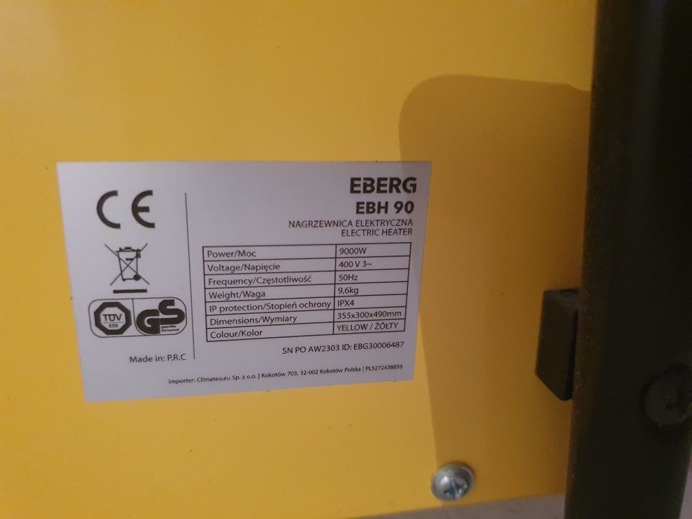 Nagrzewnica eberg 9kw