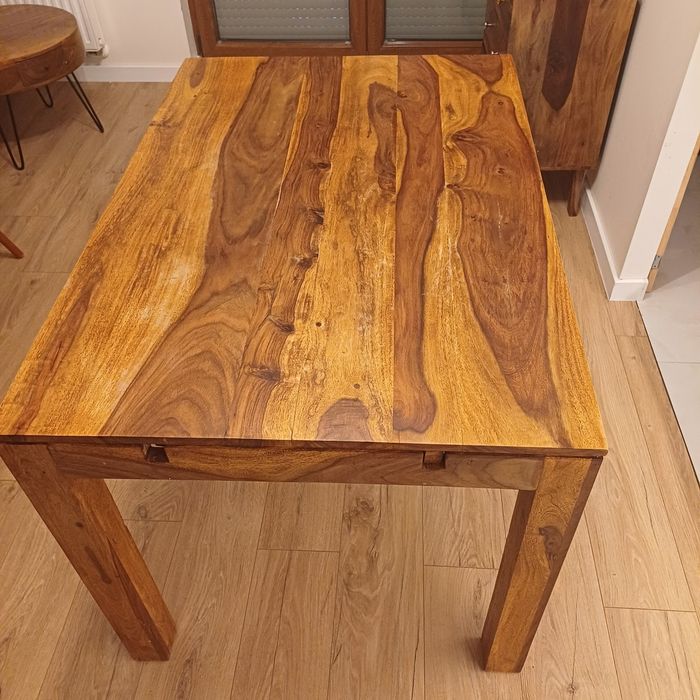 Stół drewniany rozkładany sheesham palisander lagos 120-200x80cm