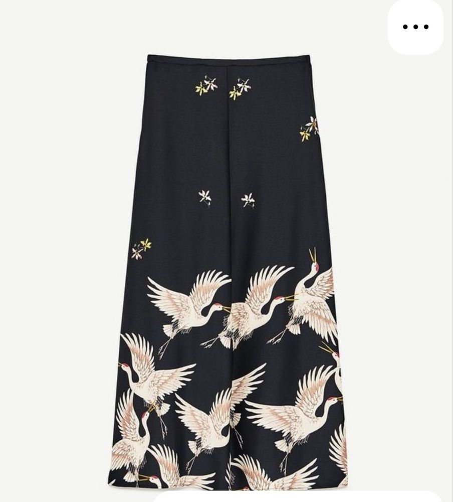 Косюм zara в журавлі лелеки піджак та 2 шт кюлот
