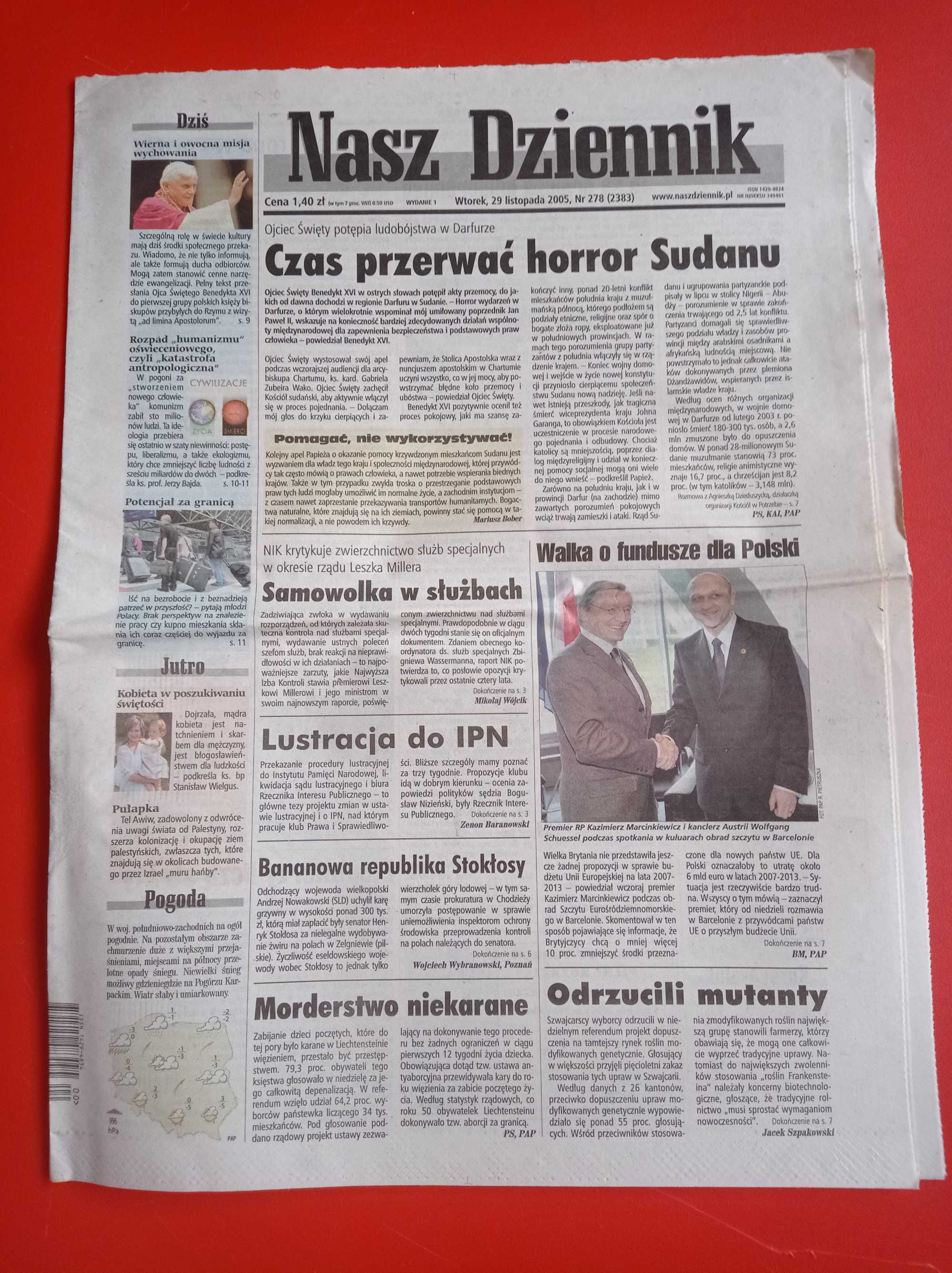 Nasz Dziennik, nr 278/2005, 29 listopada 2005