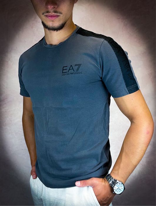 Super Gratis! Szara Męska T-shirt «Emporio Armani» Koszulka /
