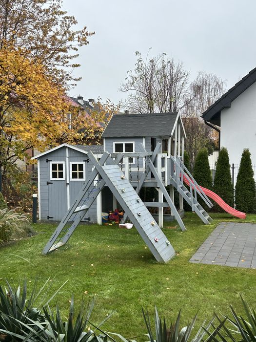 Plac zabaw drewniany,zjeżdżalnia,huśtawki,piaskownica