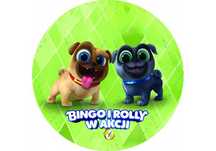 opłatek na tort bingo i rolly 20cm
