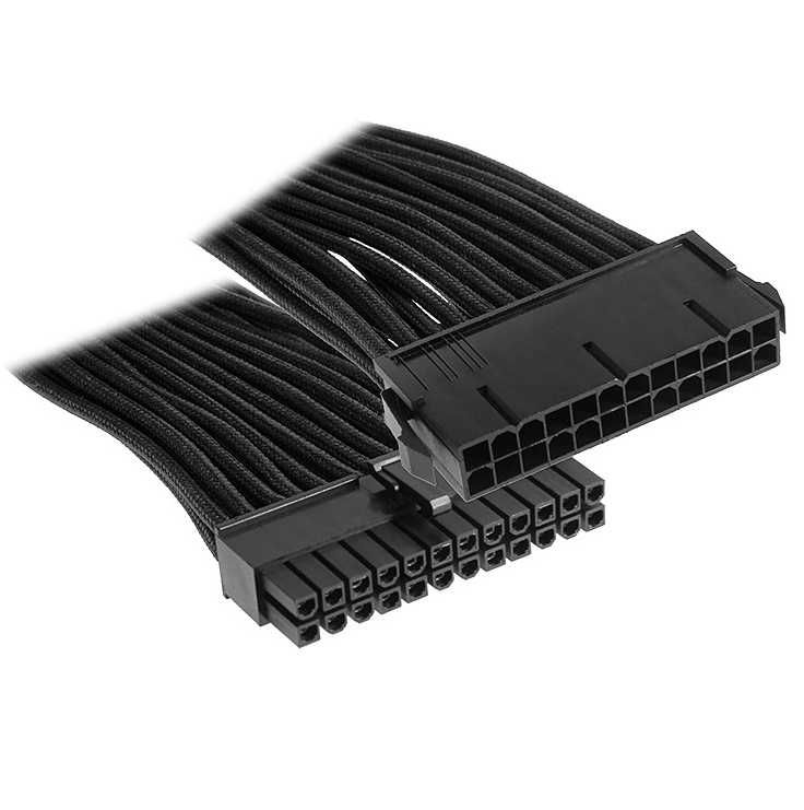 Extensão 24-Pin ATX Alchemy Sleeved Black da BitFenix