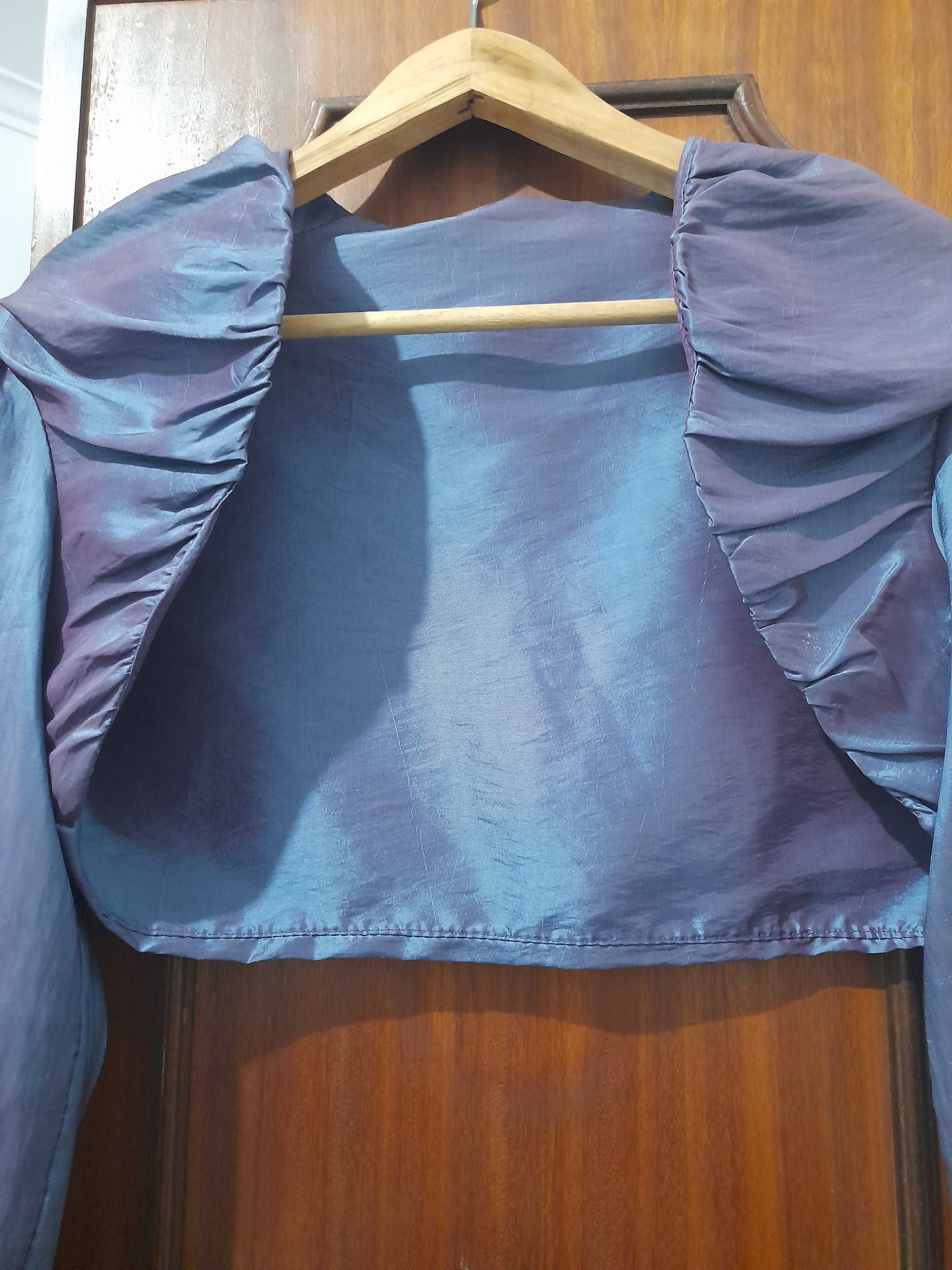 Bolero roxo de seda