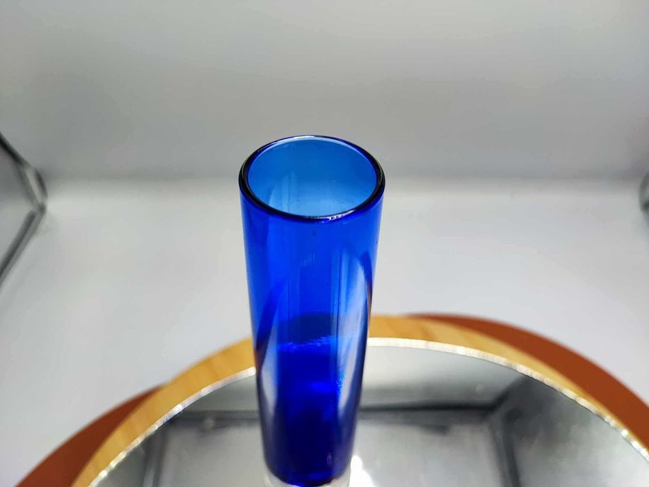 Wazon,kobaltowy,szklany,Willy Johansson dla HADELAND,vintage