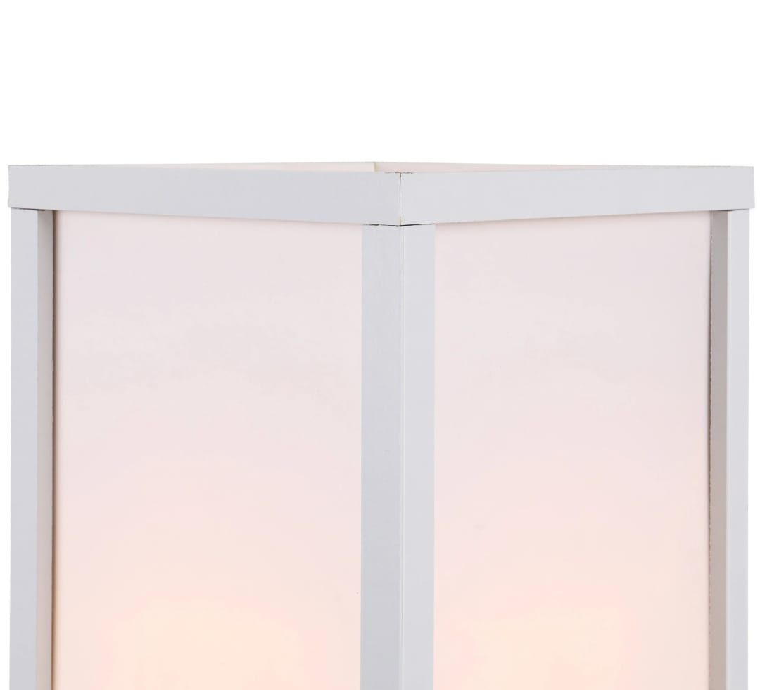 Lampa podłogowa stojąca z 3 półkami biały dąb