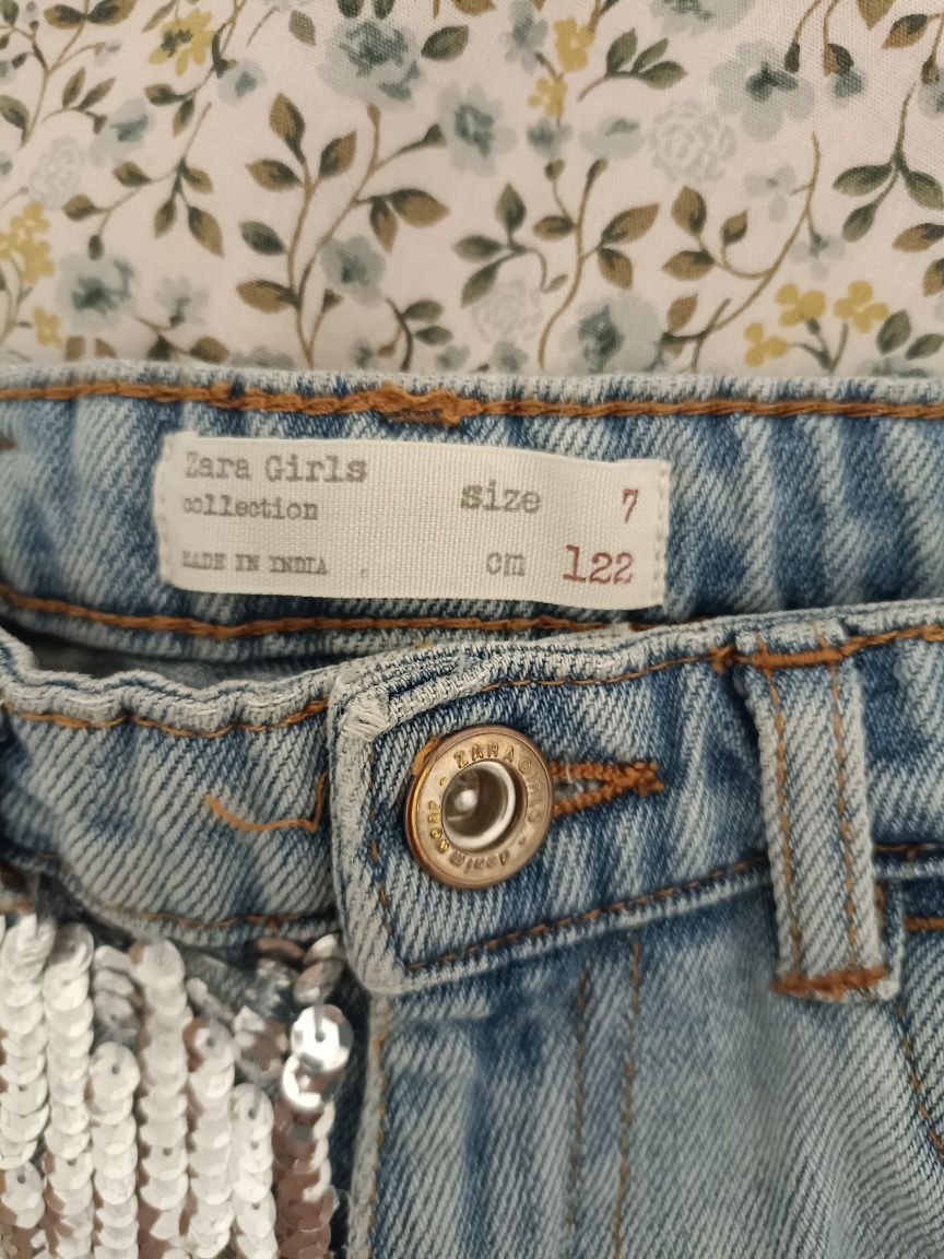 Spodenki Zara 122 jeans