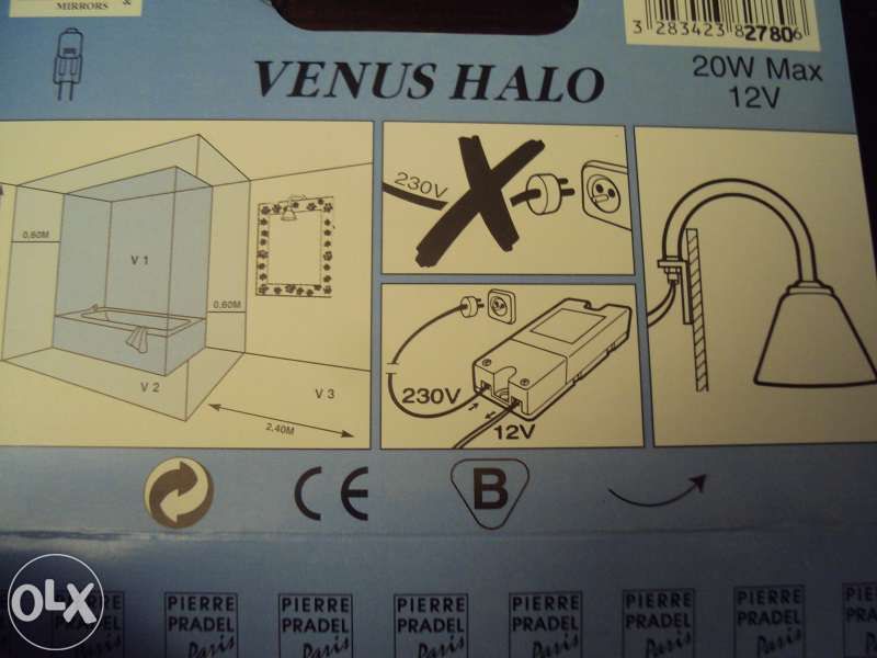 Apliques luz para espelhos- NOVO