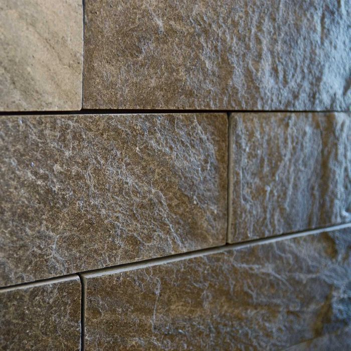 Płytki łupek Panel Kamienny Silver Grey 30x10cm elewacja 60x30 kwarcyt