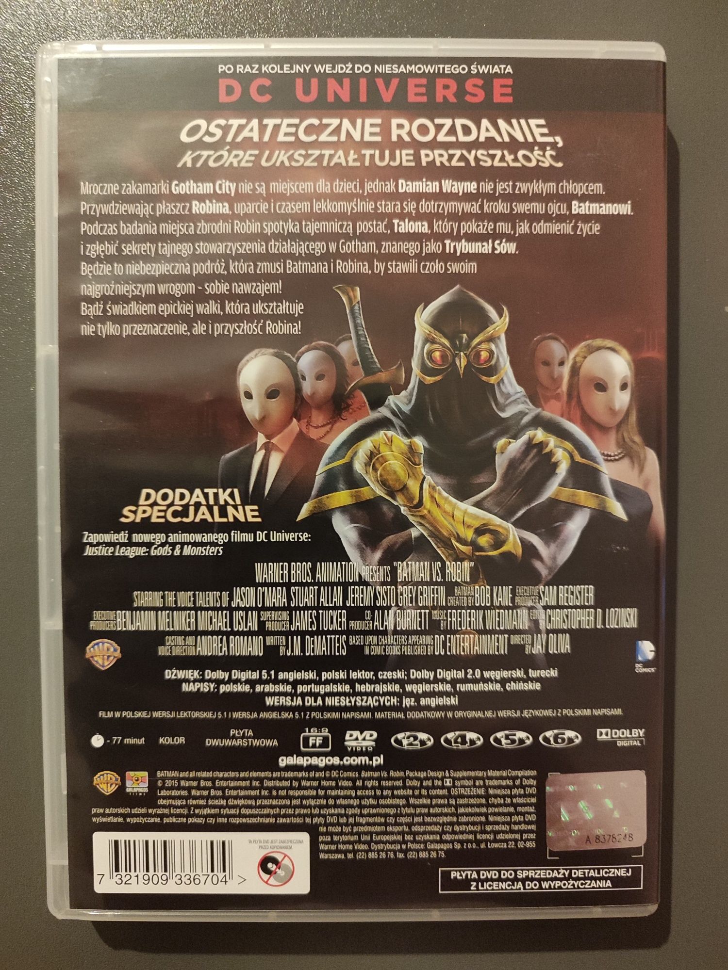 Batman kontra Robin DVD