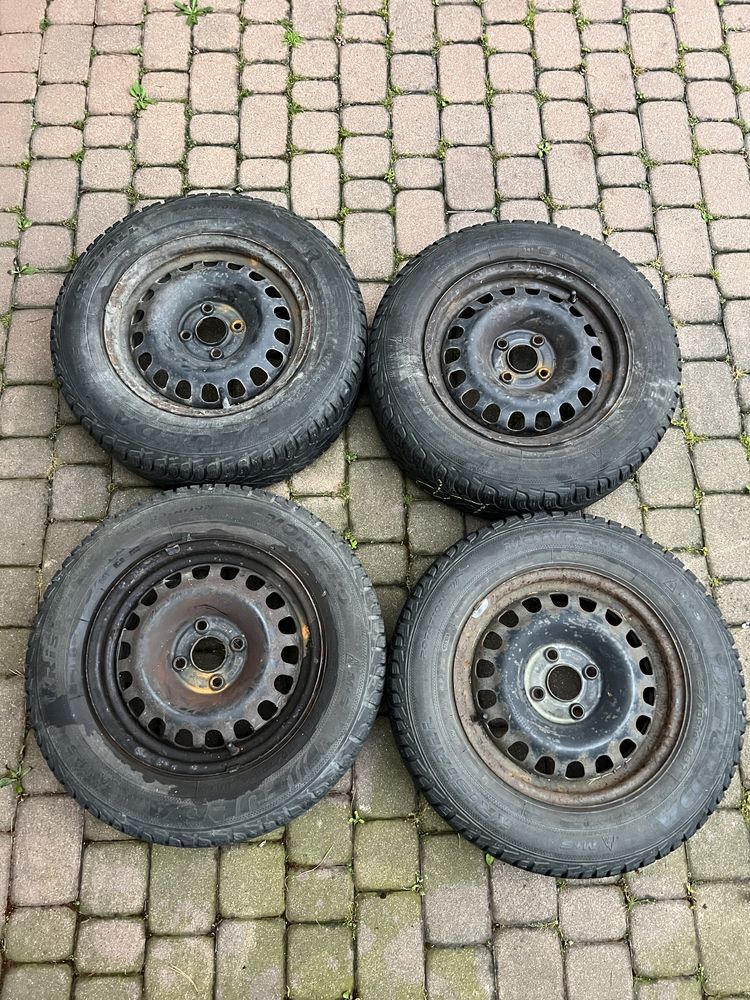 Oryginalne koła z felgami stalowymi 4x100 GM OPEL Corsa, Astra
