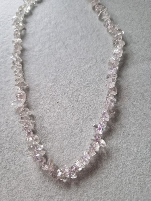 Śliczny naszyjnik z kryształami górskimi, okazja!