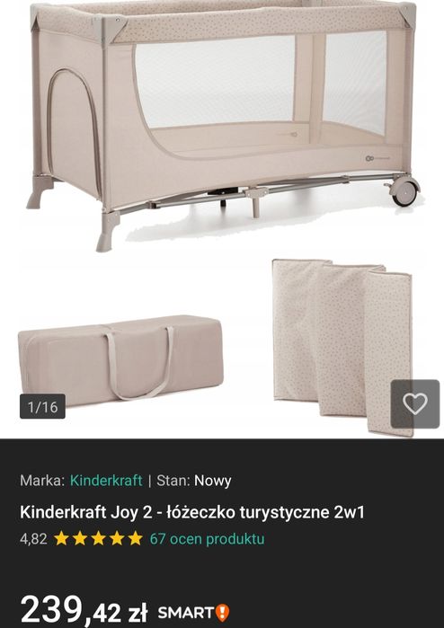 Łóżeczko turystyczne kinderkraft