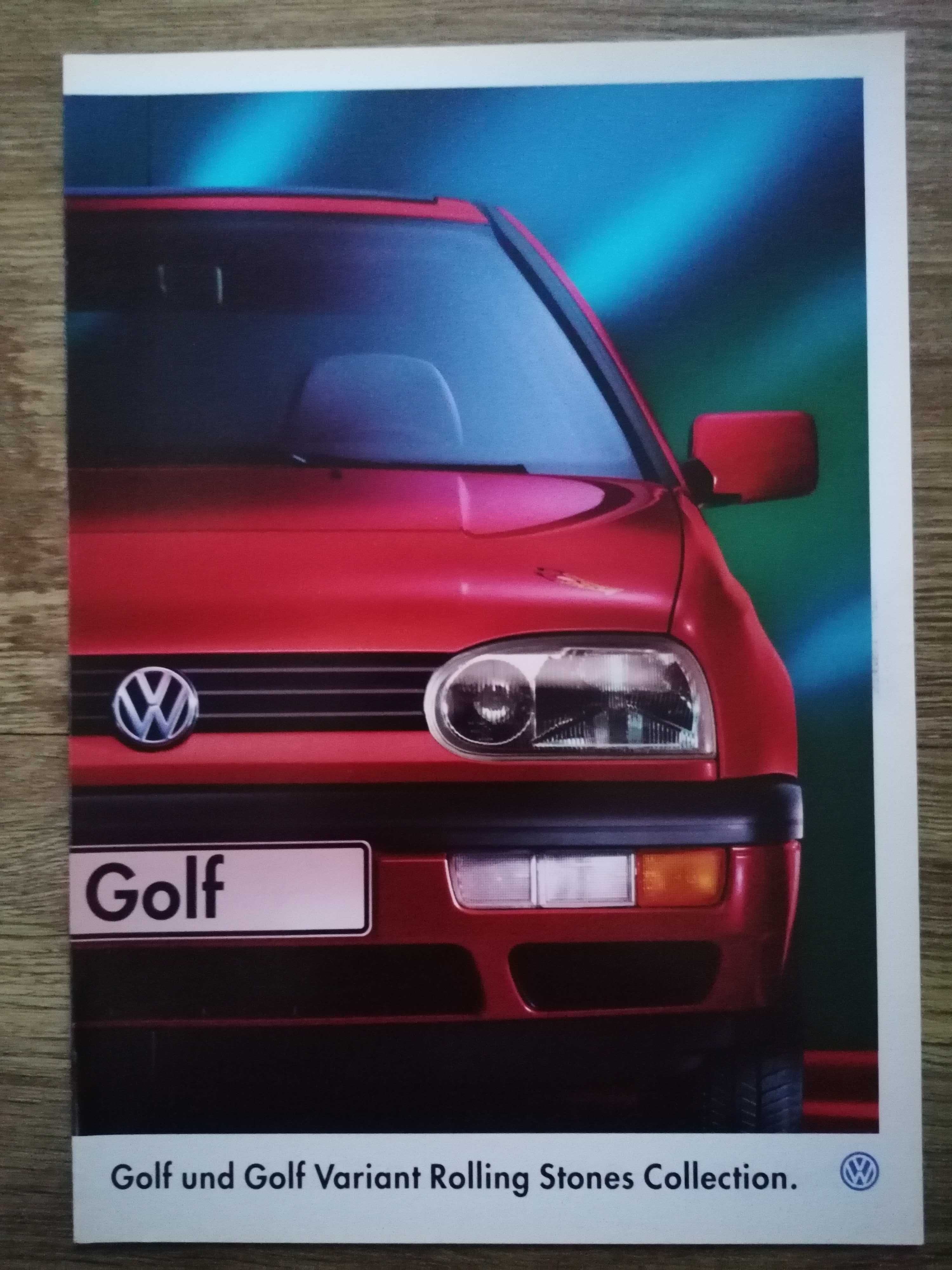 Prospekt VW Golf III / Variant Rolling Stones Collection.