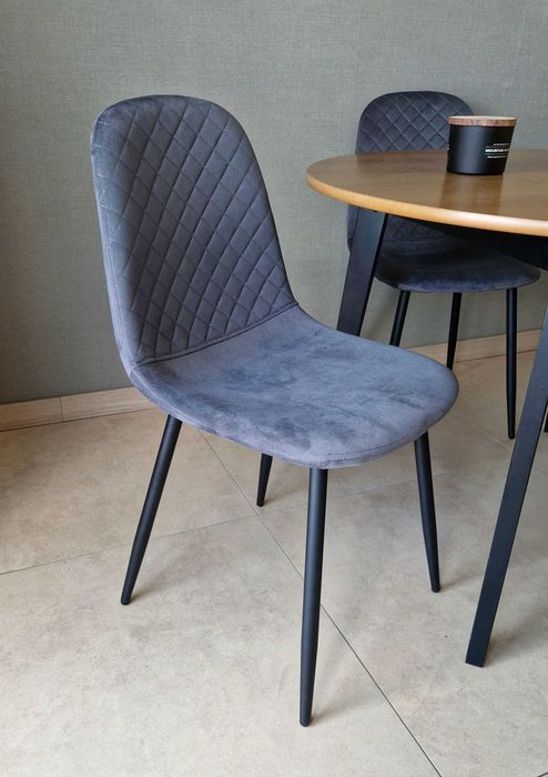 Welurowe krzesło tapicerowane do salonu i jadalni. Nowe. Wysyłka 24h