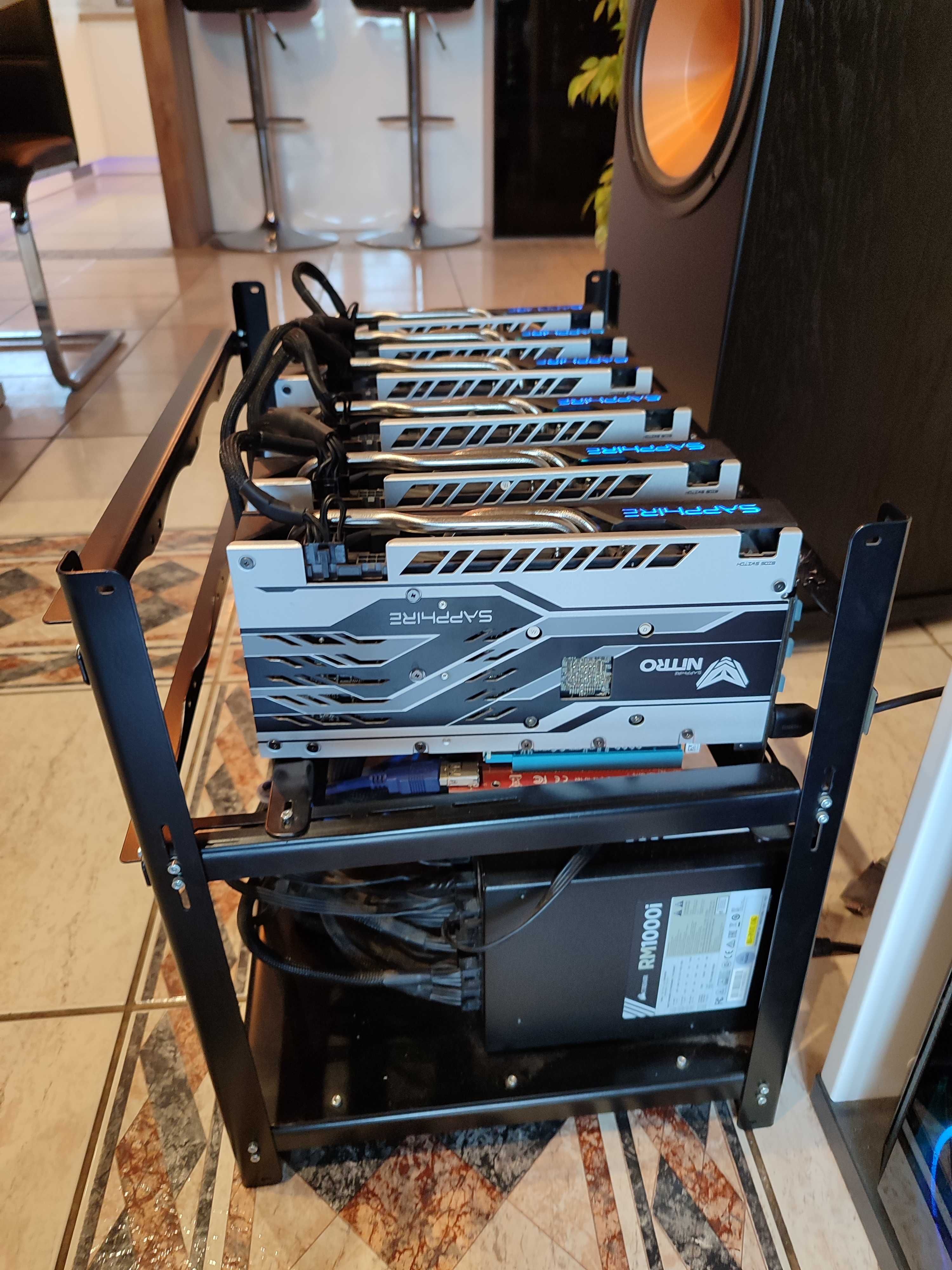 Komputer Koparka 6xRadeon RX580 Sapphire - Stan Idealny