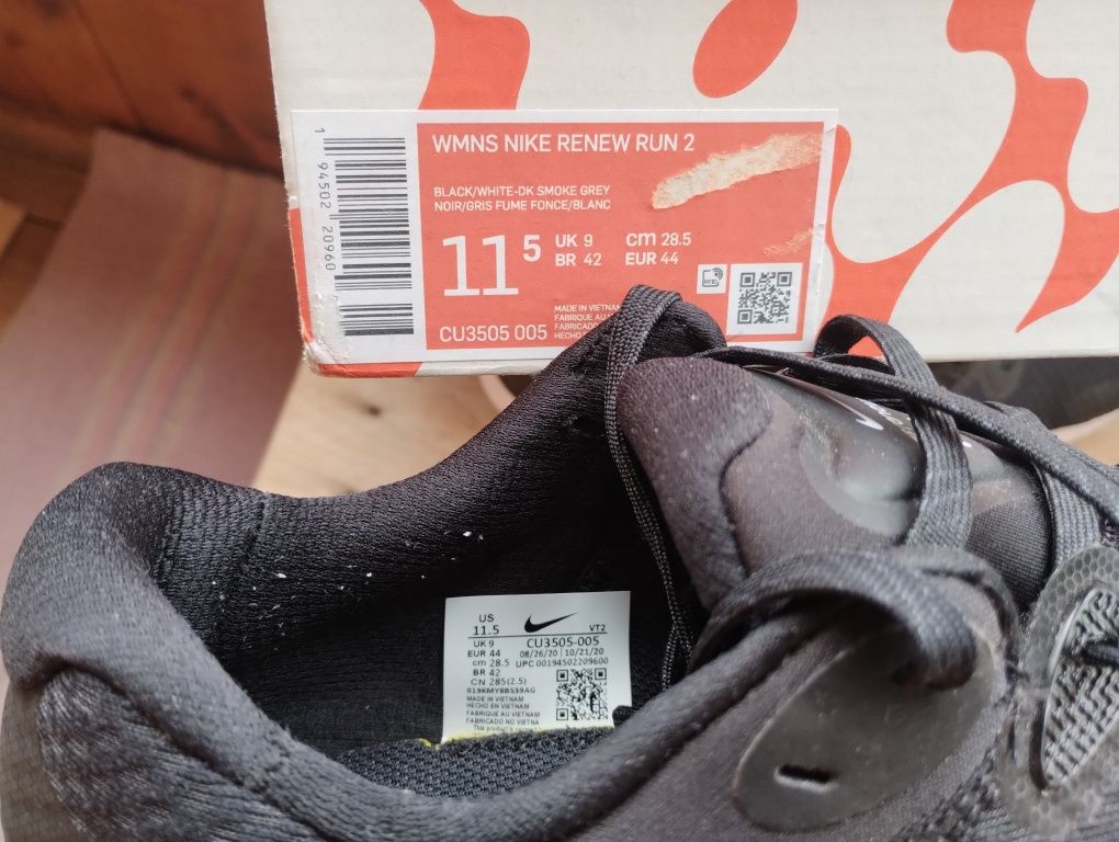 Кроссовки Nike Renew Run 2 Black CU3505-005 original EUR44