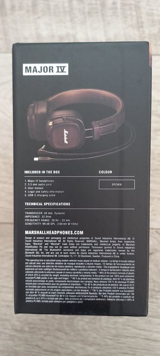 Навушники Marshall major 4 коричневі  оригінал б.у.