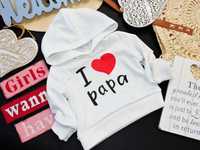 Shein - biała bluza love Papa r 74