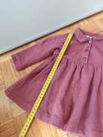Sukienka Zara różowa 9-12, 80cm