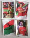 Lote 4 cromos futebol da "Panini" Ronaldo, Félix, Moutinho e Portugal