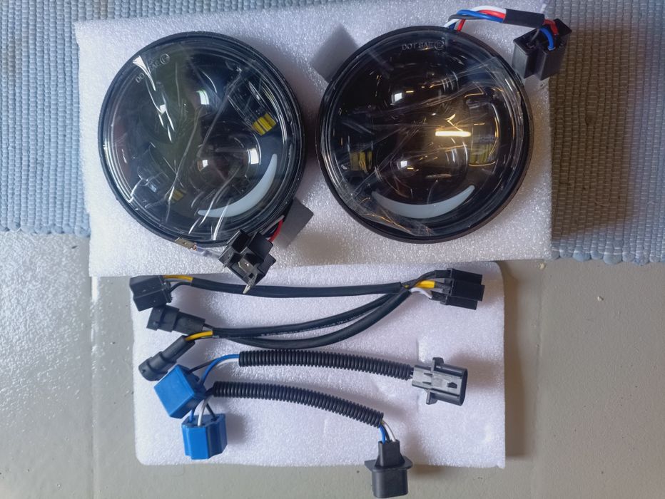 Faróis led redondos