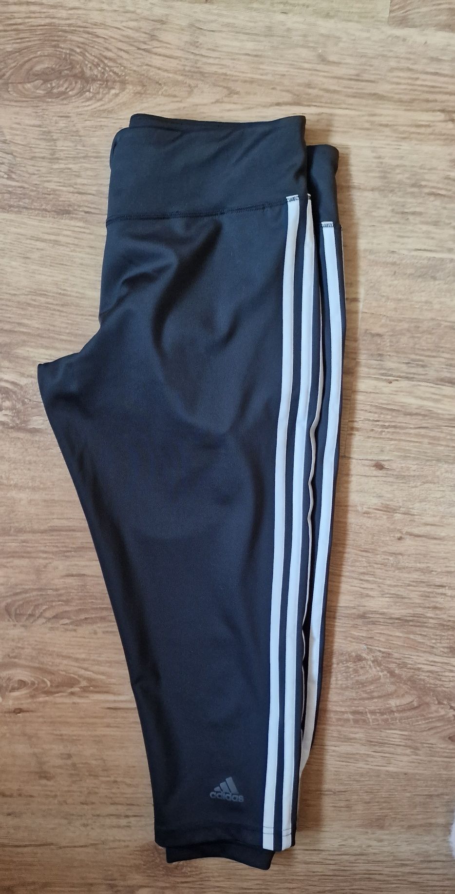 Adidas legginsy czarne 3/4 Climalite Designed To Move 3s 3/4  rozmiar