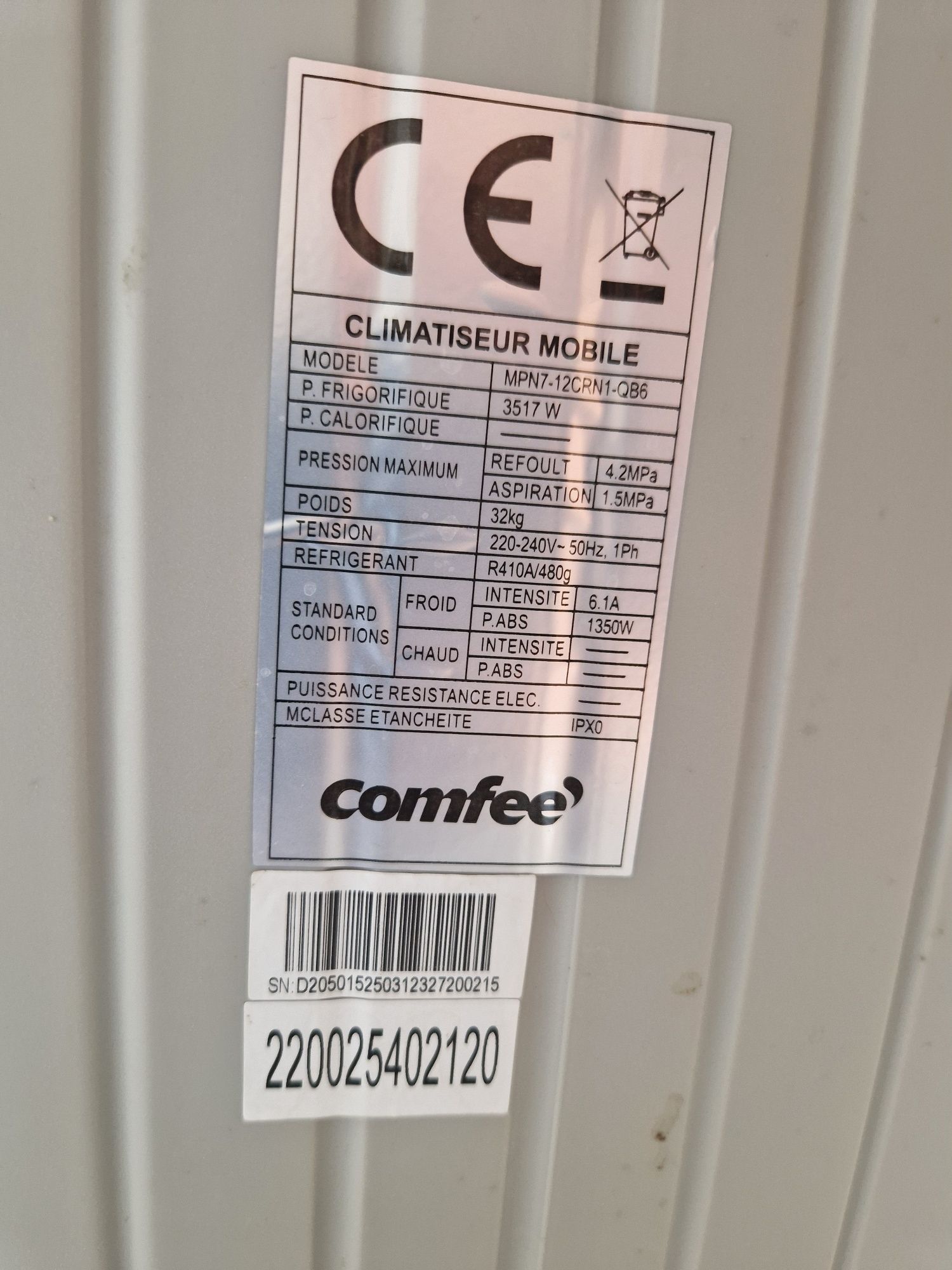 Klimatyzator przenośny Comfee 3,5kW do 43m2 pow.