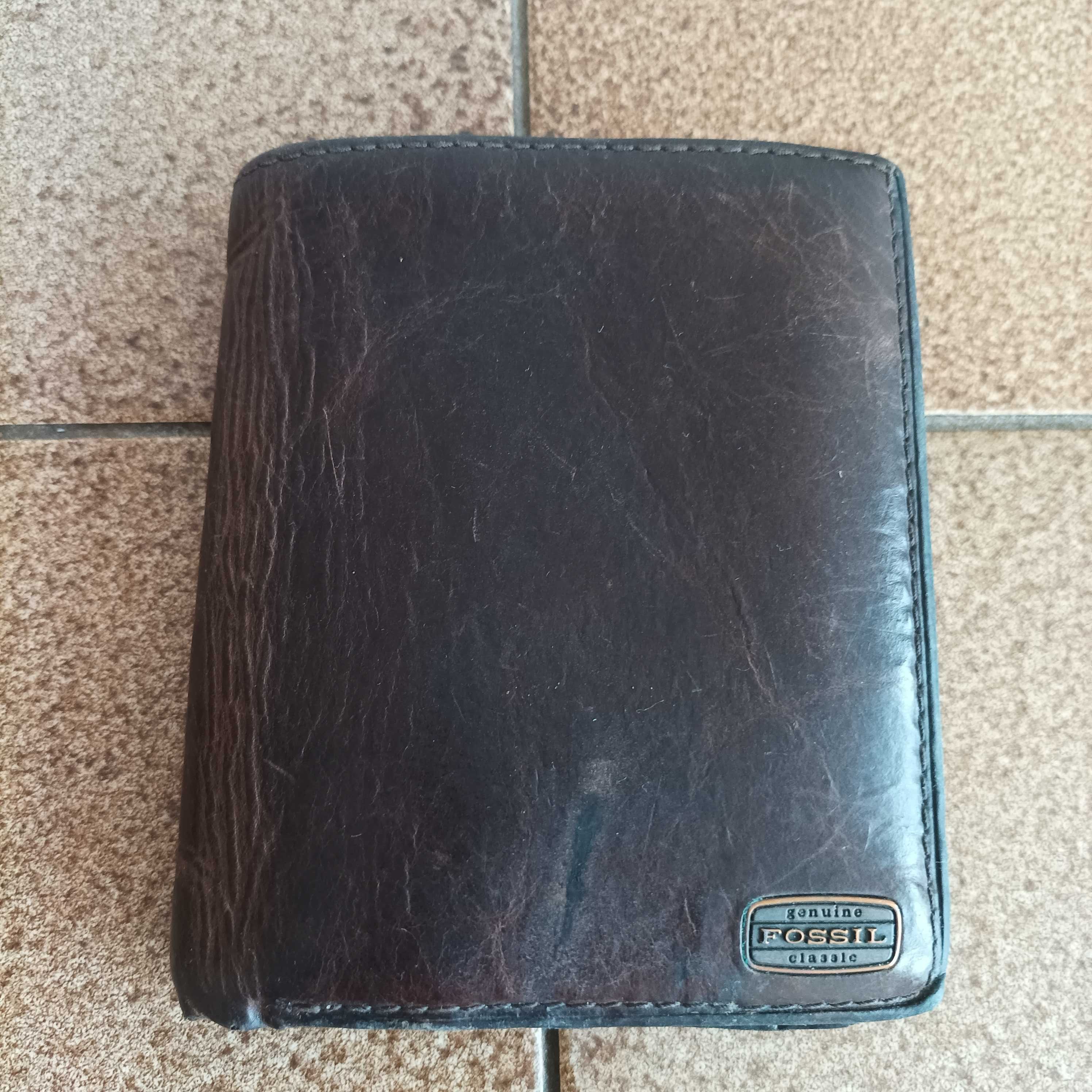 Skórzany portfel męski Fossil Genuine Classic