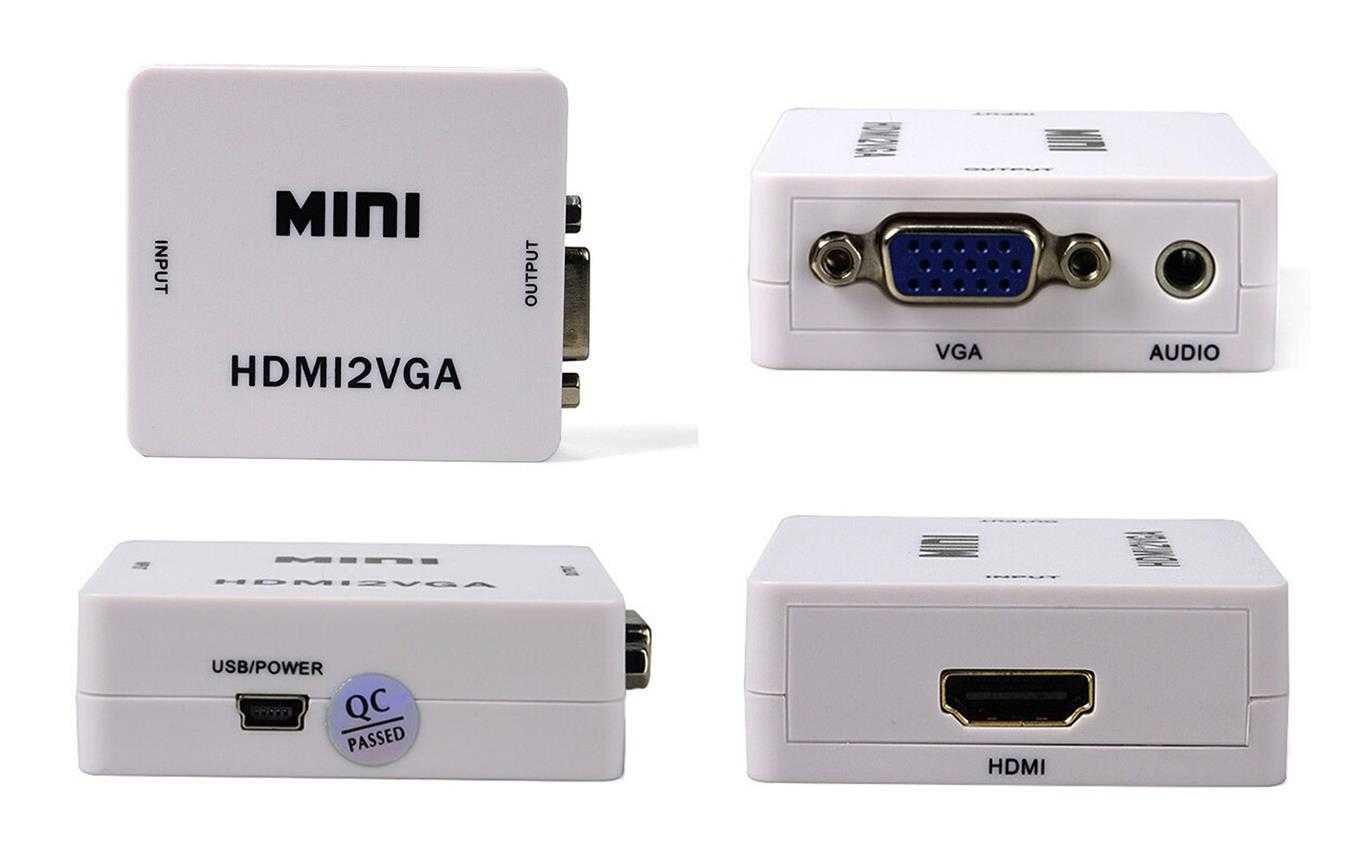 Conversor Adaptador HDMI para VGA Entrada HDMI - Saída VGA | HDMI-VGA