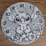 Zegar ścienny dziecięcy na ścianę  lilo stich 24 cm